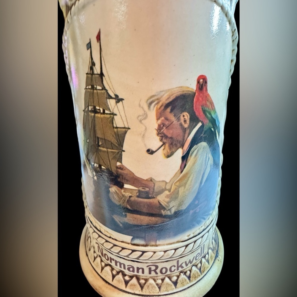 Authentic Norman Rockwell Stein “The Captain And First Mate" - Picture 9 of 14